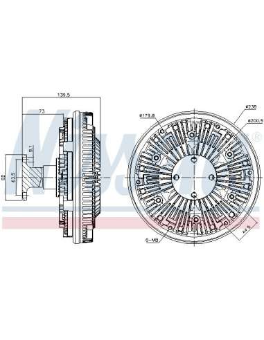 Embrague, ventilador del radiador Nissens 86162 - NISSENS EMBRAG. VENTIL. MERCE