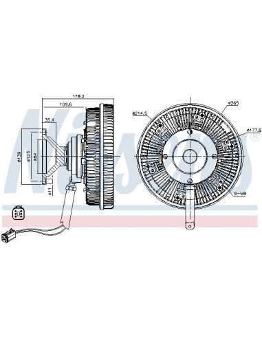 Embrague, ventilador del radiador Nissens 86168 - NISSENS EMBRAG. VENTIL. SCANI