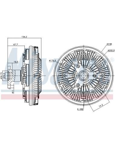Embrague, ventilador del radiador Nissens 86172 - NISSENS EMBRAG. VENTIL. IVECO