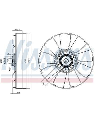 Embrague, ventilador del radiador Nissens 86174 - NISSENS EMBRAG. VENTIL. IVECO