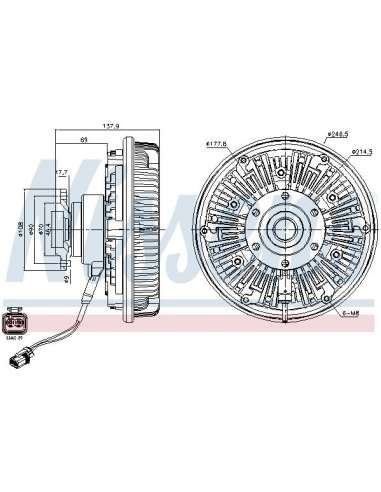 Embrague, ventilador del radiador Nissens 86184 - NISSENS EMBRAG. VENTIL. MAN T