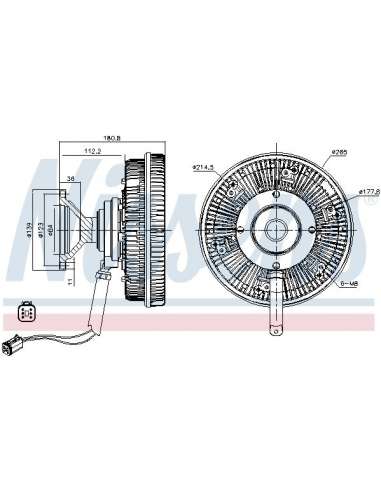 Embrague, ventilador del radiador Nissens 86185 - NISSENS EMBRAG. VENTIL. SCANI