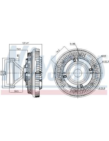 Embrague, ventilador del radiador Nissens 86191 - NISSENS EMBRAG. VENTIL. VOLVO