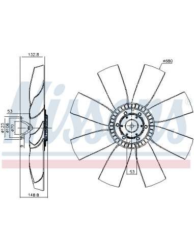 Embrague, ventilador del radiador Nissens 86192 - NISSENS EMBRAG. VENTIL. SCANI