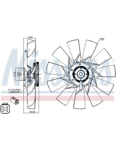 Embrague, ventilador del radiador Nissens 86196 - NISSENS EMBRAG. VENTIL. SCANI