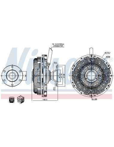 Embrague, ventilador del radiador Nissens 86197 - NISSENS EMBRAG. VENTIL. DAF X