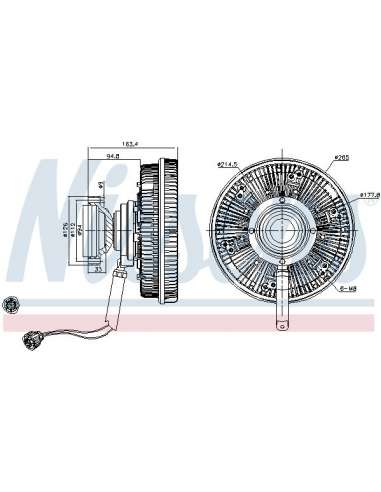 Embrague, ventilador del radiador Nissens 86198 - NISSENS EMBRAG. VENTIL. VOLVO