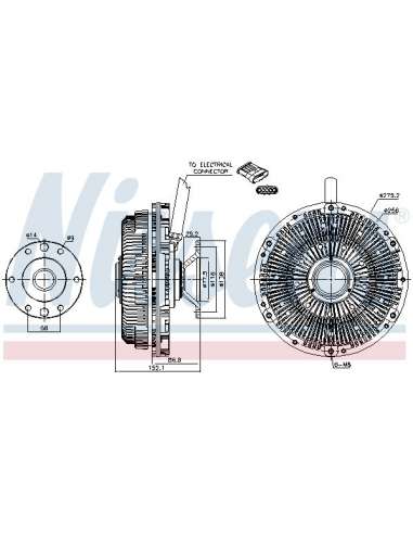 Embrague, ventilador del radiador Nissens 86204 - NISSENS EMBRAG. VENTIL. DAF C