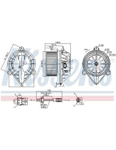 Motor eléctrico, ventilador habitáculo Nissens 87432 - NISSENS SOPLADOR RENAULT SCEN MEYLE-ORIGINAL Quality