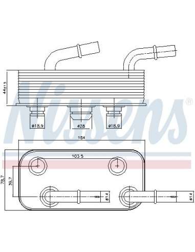 Radiador de aceite, transmisión automática Nissens 90657 - NISSENS ENFR. ACEITE BMW 3 E4 MEYLE-ORIGINAL Quality