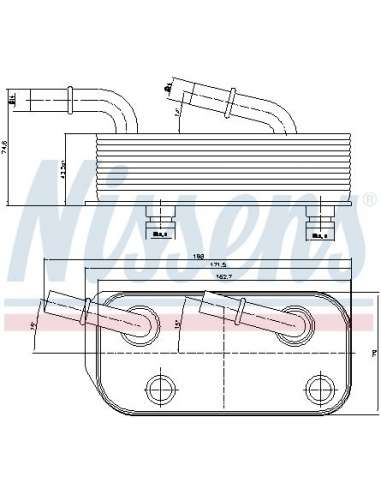 Radiador de aceite, transmisión automática Nissens 90658 - NISSENS ENFR. ACEITE BMW 7 E3 MEYLE-ORIGINAL Quality