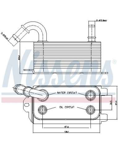 Radiador de aceite, transmisión automática Nissens 90661 - NISSENS ENFR. ACEITE VOLVO S8 MEYLE-ORIGINAL Quality