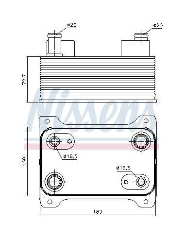 Radiador de aceite, transmisión automática Nissens 90747 - NISSENS ENFR. ACEITE AUDI A 8 MEYLE-ORIGINAL Quality