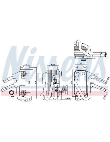 Radiador de aceite, transmisión automática Nissens 90834 - NISSENS ENFR. ACEITE BMW 7 E6 MEYLE-ORIGINAL Quality