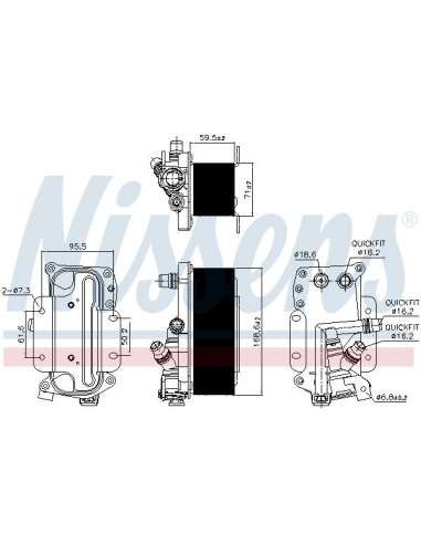 Radiador de aceite, transmisión automática Nissens 90936 - NISSENS BMW 5 F10-F11-F18 10 MEYLE-ORIGINAL Quality