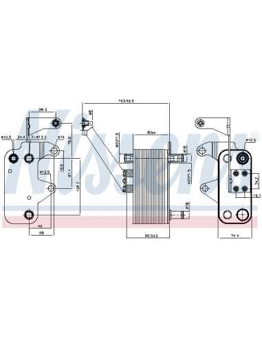 Radiador de aceite, transmisión automática Nissens 90952 - NISSENS ENFR. ACEITE LAND ROV MEYLE-ORIGINAL Quality