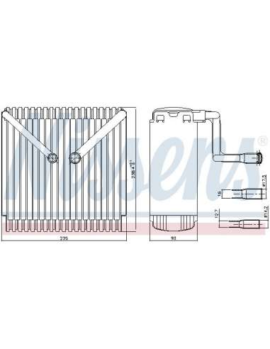 Evaporador, aire acondicionado Nissens 92015 - NISSENS EVAPORADOR FORD MONDE