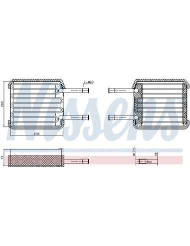 Evaporador, aire acondicionado Nissens 92017 - NISSENS EVAPORADOR FORD FIEST