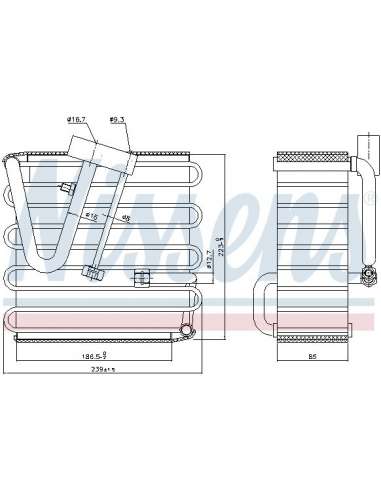 Evaporador, aire acondicionado Nissens 92022 - NISSENS EVAPORADOR HONDA CIVI