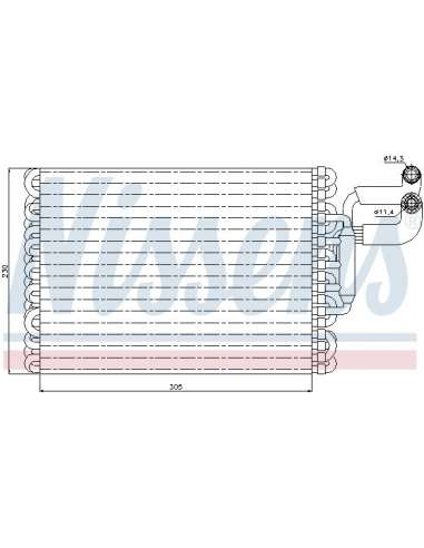 Evaporador, aire acondicionado Nissens 92059 - NISSENS EVAPORADOR MERCEDES E