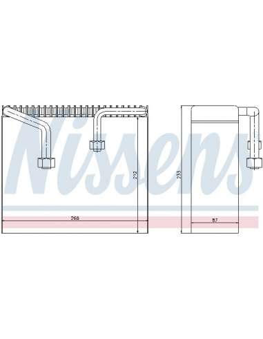 Evaporador, aire acondicionado Nissens 92068 - NISSENS MITSUBISHI ECLIPSE