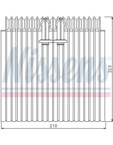 Evaporador, aire acondicionado Nissens 92072 - NISSENS