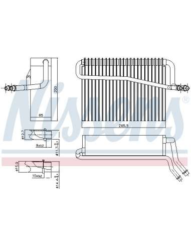 Evaporador, aire acondicionado Nissens 92091 - NISSENS EVAPORADOR PEUGEOT 30