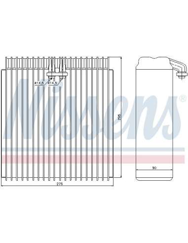 Evaporador, aire acondicionado Nissens 92107 - NISSENS EVAPORADOR TOYOTA LAN