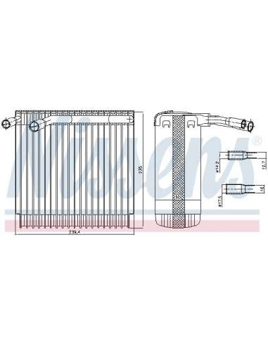 Evaporador, aire acondicionado Nissens 92129 - NISSENS EVAPORADOR VOLVO 850