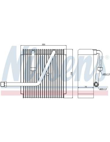 Evaporador, aire acondicionado Nissens 92147 - NISSENS EVAPORADOR OPEL FRONT