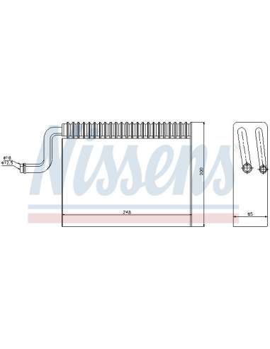 Evaporador, aire acondicionado Nissens 92150 - NISSENS EVAPORADOR OPEL CORSA