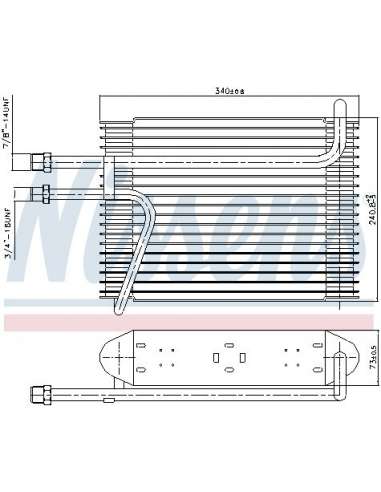 Evaporador, aire acondicionado Nissens 92155 - NISSENS EVAPORADOR VOLVO 960