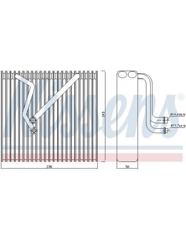 Evaporador, aire acondicionado Nissens 92163 - NISSENS EVAPORADOR VOLKSWAGEN