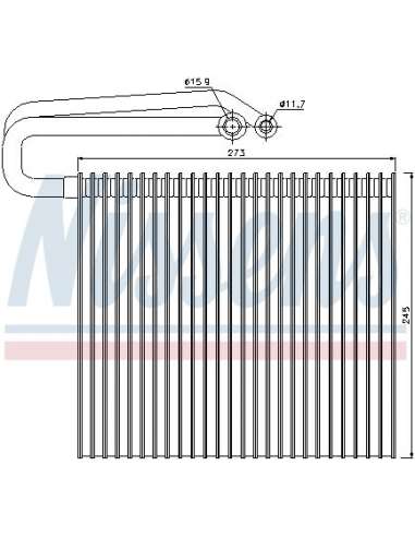 Evaporador, aire acondicionado Nissens 92165 - NISSENS EVAPORADOR OPEL SIGNU