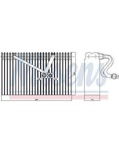 Evaporador, aire acondicionado Nissens 92168 - NISSENS EVAPORADOR OPEL VECTR