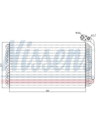 Evaporador, aire acondicionado Nissens 92170 - NISSENS EVAPORADOR FIAT SCUDO