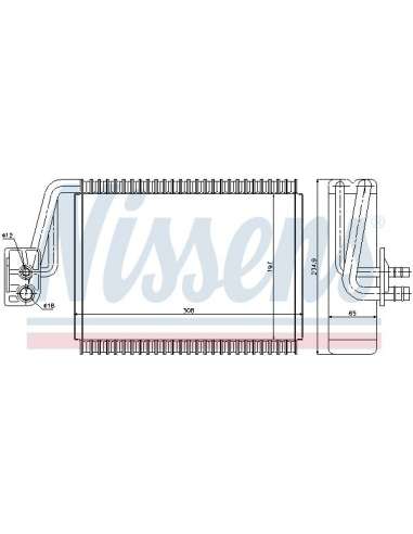 Evaporador, aire acondicionado Nissens 92174 - NISSENS EVAPORADOR MERCEDES C