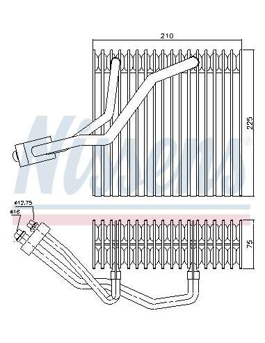 Evaporador, aire acondicionado Nissens 92176 - NISSENS EVAPORADOR SEAT TOLED