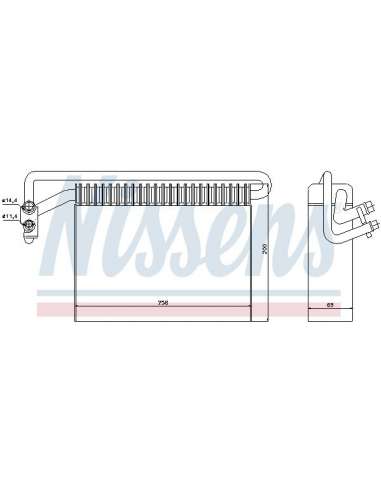 Evaporador, aire acondicionado Nissens 92177 - NISSENS EVAPORADOR BMW 3 E46