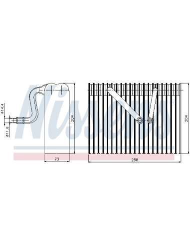 Evaporador, aire acondicionado Nissens 92183 - NISSENS EVAPORADOR OPEL VECTR