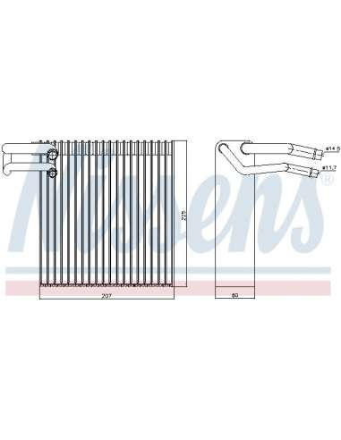 Evaporador, aire acondicionado Nissens 92188 - NISSENS EVAPORADOR NISSAN MIC