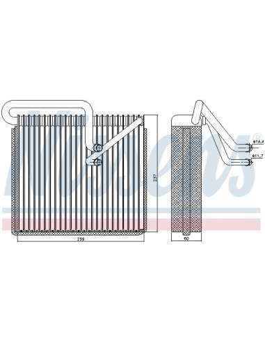 Evaporador, aire acondicionado Nissens 92190 - NISSENS EVAPORADOR OPEL ASTRA