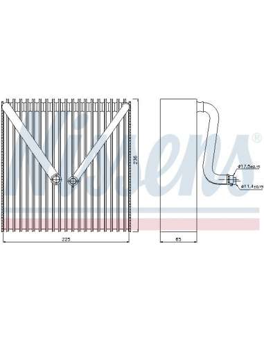 Evaporador, aire acondicionado Nissens 92191 - NISSENS EVAPORADOR SKODA FABI