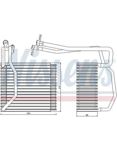 Evaporador, aire acondicionado Nissens 92194 - NISSENS EVAPORADOR FORD TRANS