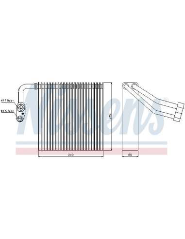 Evaporador, aire acondicionado Nissens 92195 - NISSENS EVAPORADOR FORD FOCUS