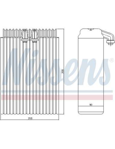 Evaporador, aire acondicionado Nissens 92200 - NISSENS EVAPORADOR TOYOTA CAR