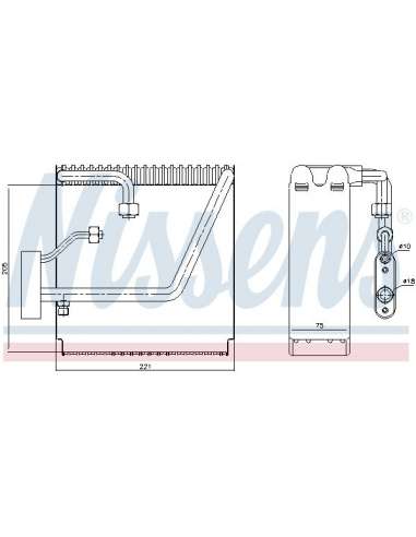 Evaporador, aire acondicionado Nissens 92204 - NISSENS EVAPORADOR HONDA CIVI