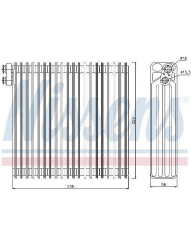 Evaporador, aire acondicionado Nissens 92213 - NISSENS EVAPORADOR TOYOTA COR