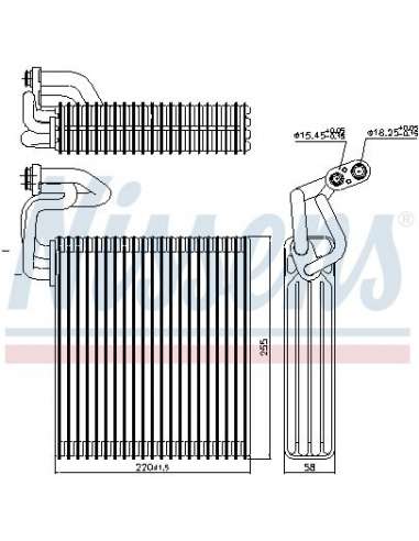 Evaporador, aire acondicionado Nissens 92214 - NISSENS EVAPORADOR HONDA CIVI