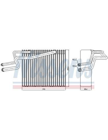 Evaporador, aire acondicionado Nissens 92215 - NISSENS EVAPORADOR RENAULT CL